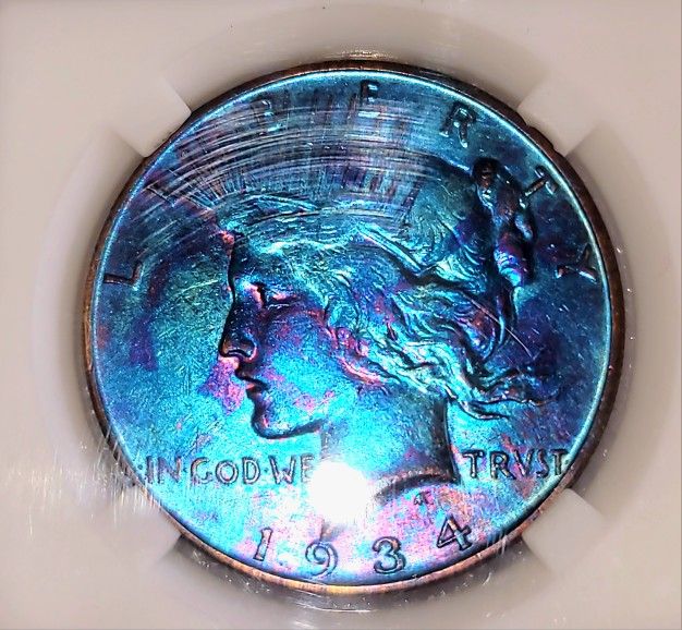 1934 D Peace Silver Dollar MS64 Nice
