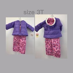 OshKosh Bgosh kids winter snowsuit winter jacket snow pants bib 3T