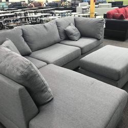 New Gray Sectional Couch Only $50 Down Payment 