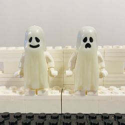 Glow in the Dark Ghost Minifigures 2 PC | New Custom LEGO Compatible Toys