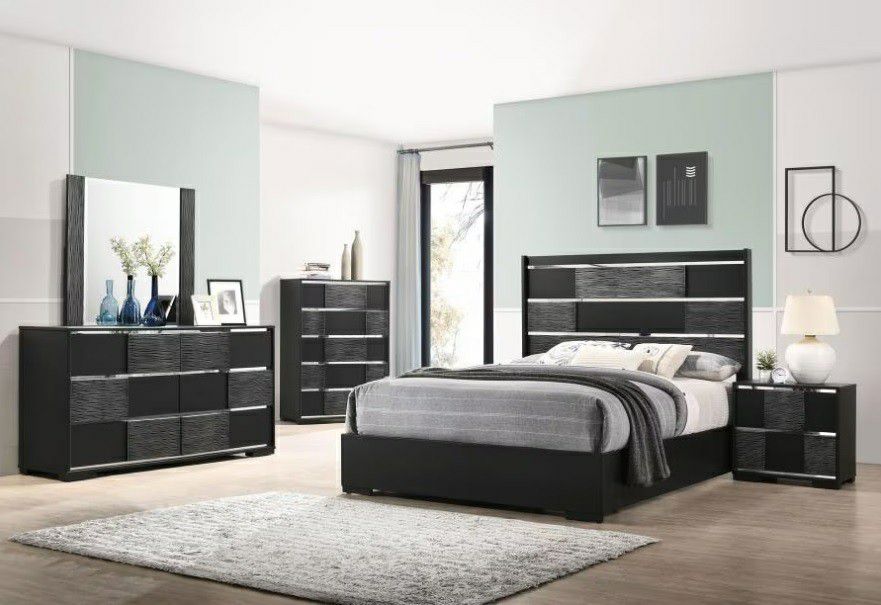 Blacktoft - 4 Piece Queen Panel Bedroom Set - Black
