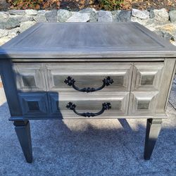 Nightstand Refurbished 2 Tone Gray