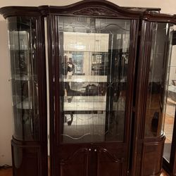 Antique Style Curio Display Cabinet 