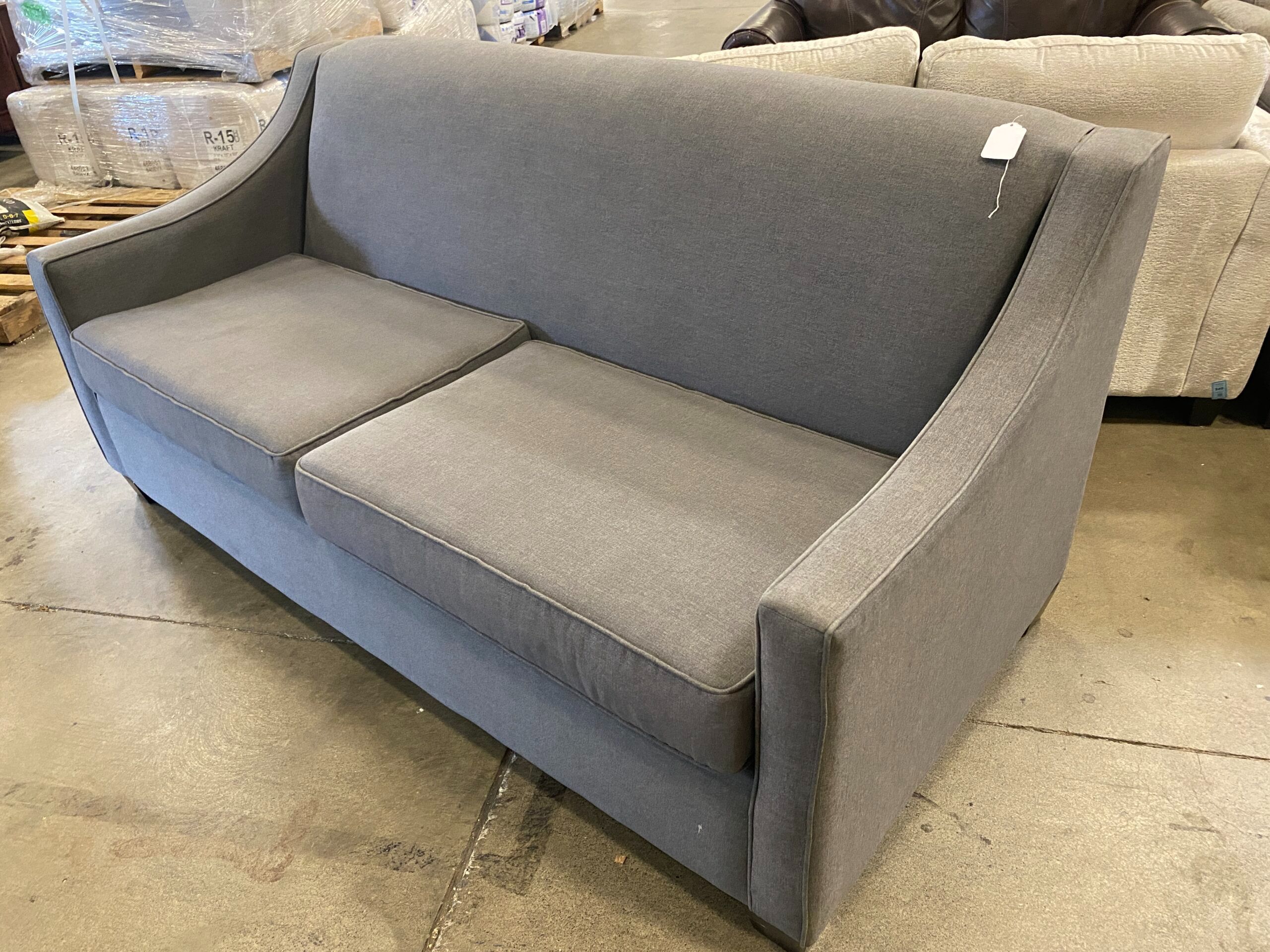 Heather Grey Slopped Arm 3 Seat Sofa