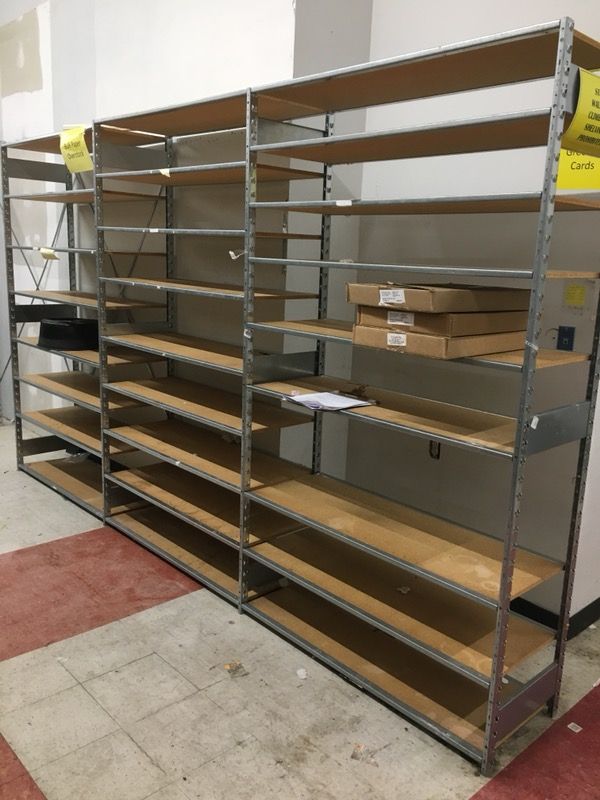 Stockroom shelving