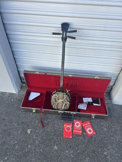 Gorgeous Electric Acoustic Okinawa Sanshin Okinawa Shamisen Okinawa Guitar Japanese Shamisen...