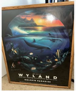 1989 Wyland signed picture Dolphin Paradise