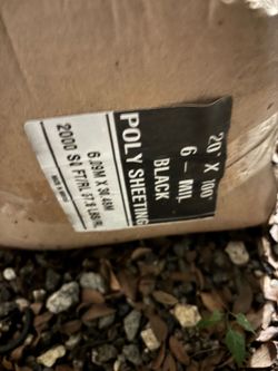 Poly sheeting 20x100 6mil