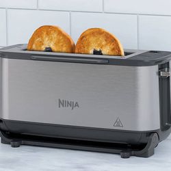 Ninja Foodi 2 In 1- Flip Toaster St101- Stainless Steel 