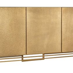 Modern Industrial 69" Wide 3 Door Home Entertainment TV Media Console Cabinet