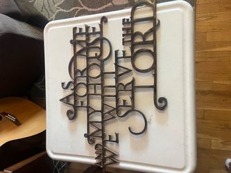 As For Me and My House Metal Wall Sign