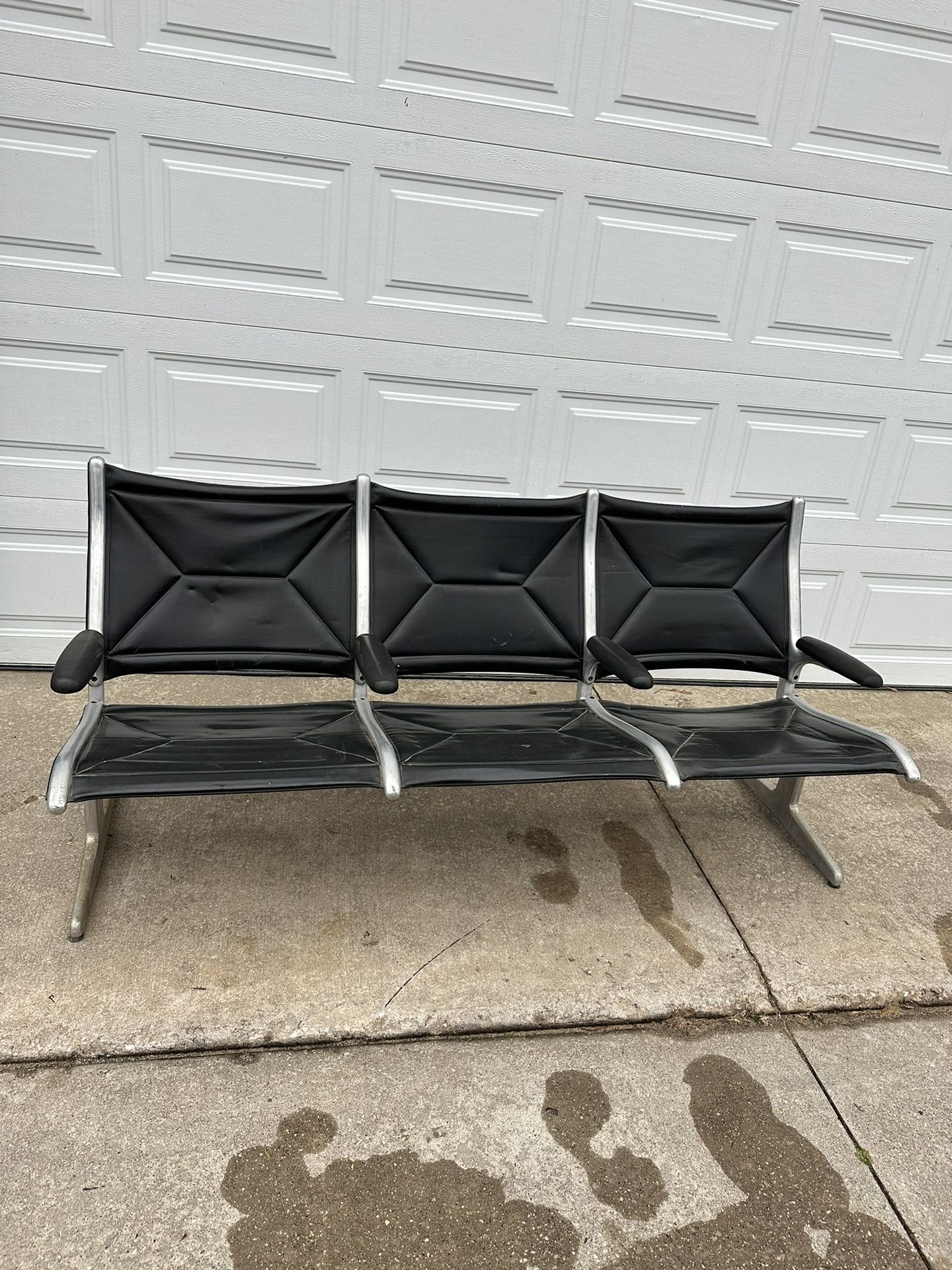 Vintage Eames Tandem seating Bench