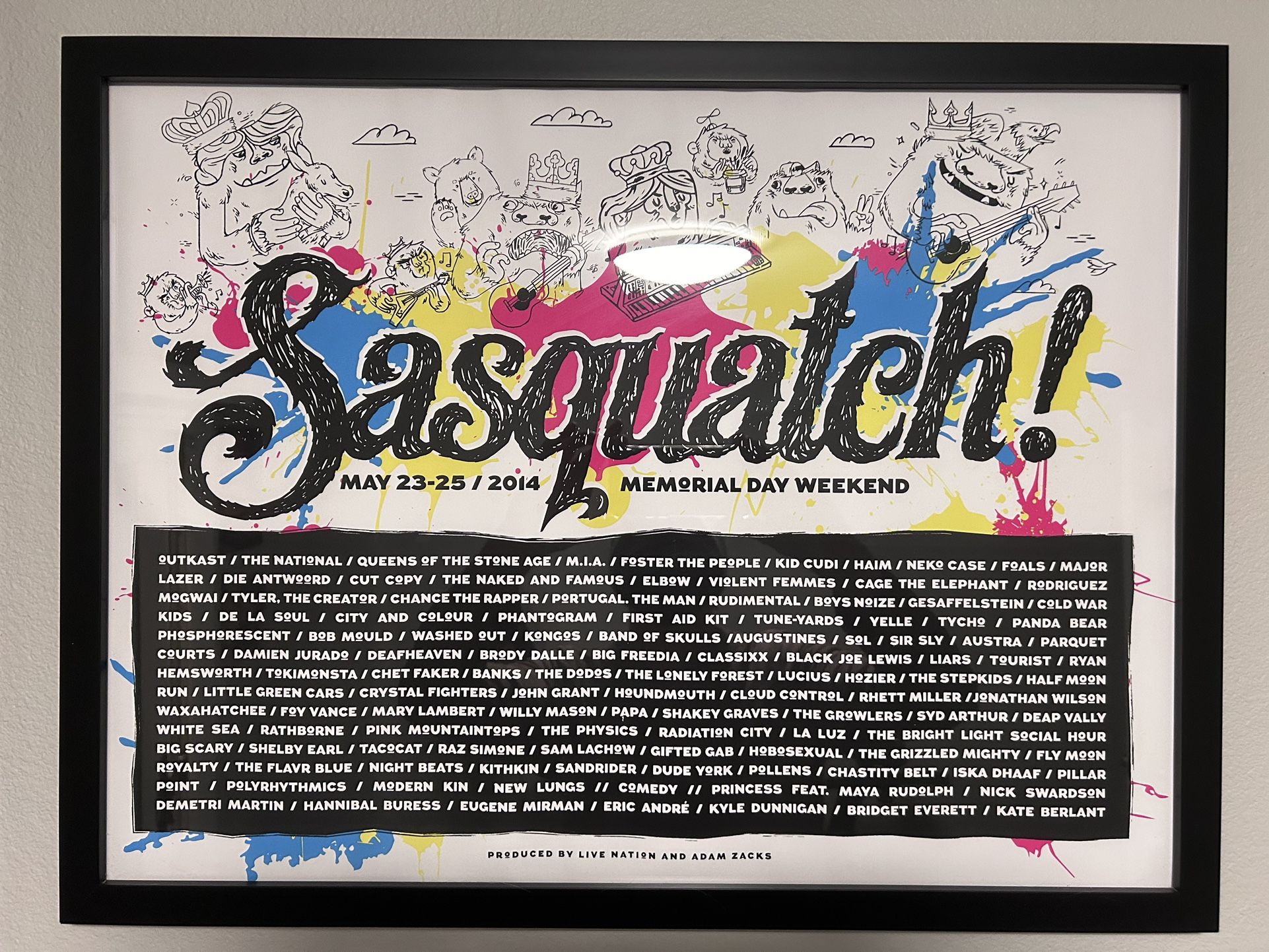 Sasquatch Music Festival Poster & Frame