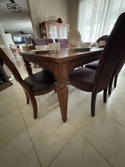 Dining room table and chairs