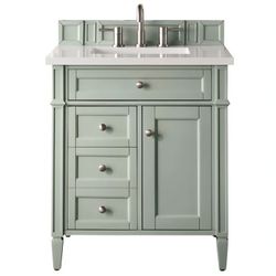 James Martin Vanities
Brittany 30" Single Basin Poplar Wood Vanity Set with 3cm White Zeus Quartz Vanity Top and Rectangular Sink