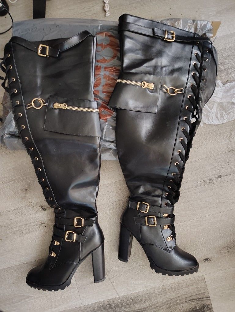Thigh High Sexy Black Boots