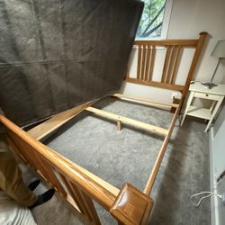 Oak Wood Bed Frame