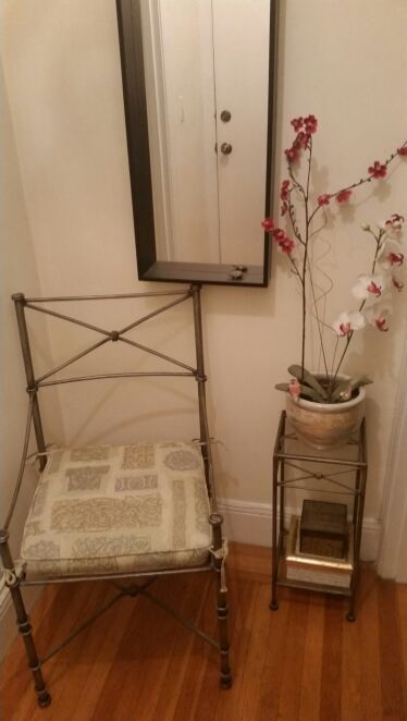 Pier 1 Imports Medici chairs (2) and square 36x36 table