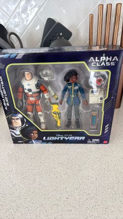 Disney Pixar's Lightyear Alisha Hawthorne and Buzz Lightyear Action Figures, Posable, 2 Pack, for Ages 4 Years and Up