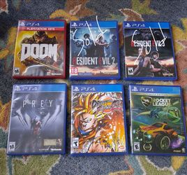 PS4 Game Bundle - - Doom, Prey, Dragon Ball, Rocket League
$45