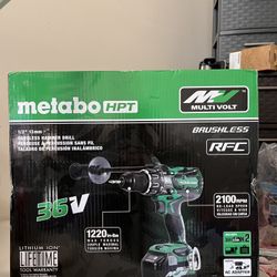 Metabo HPT 36V MultiVolt Cordless Hammer Drill Kit with Batteries and Charger 