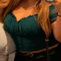 Windsor Green, Ruched Off-the-Shoulder Top