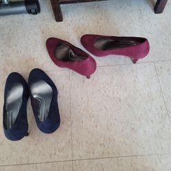 Women's Sz 8w Suede Heels
