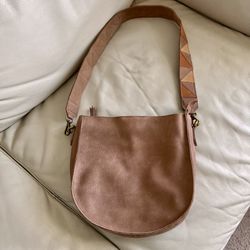 Madewell Transport Saddlebag Patchwork Nubuck Tan Shoulder NWT