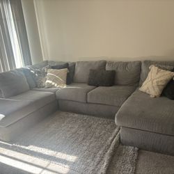 Gray U Couch