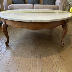 Marble Top-French Provincial-Coffee Table 