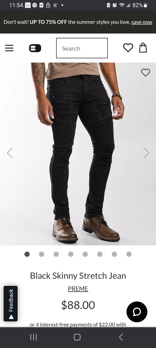 Preme By BUCKLE Moto Denim Jeans 33x34