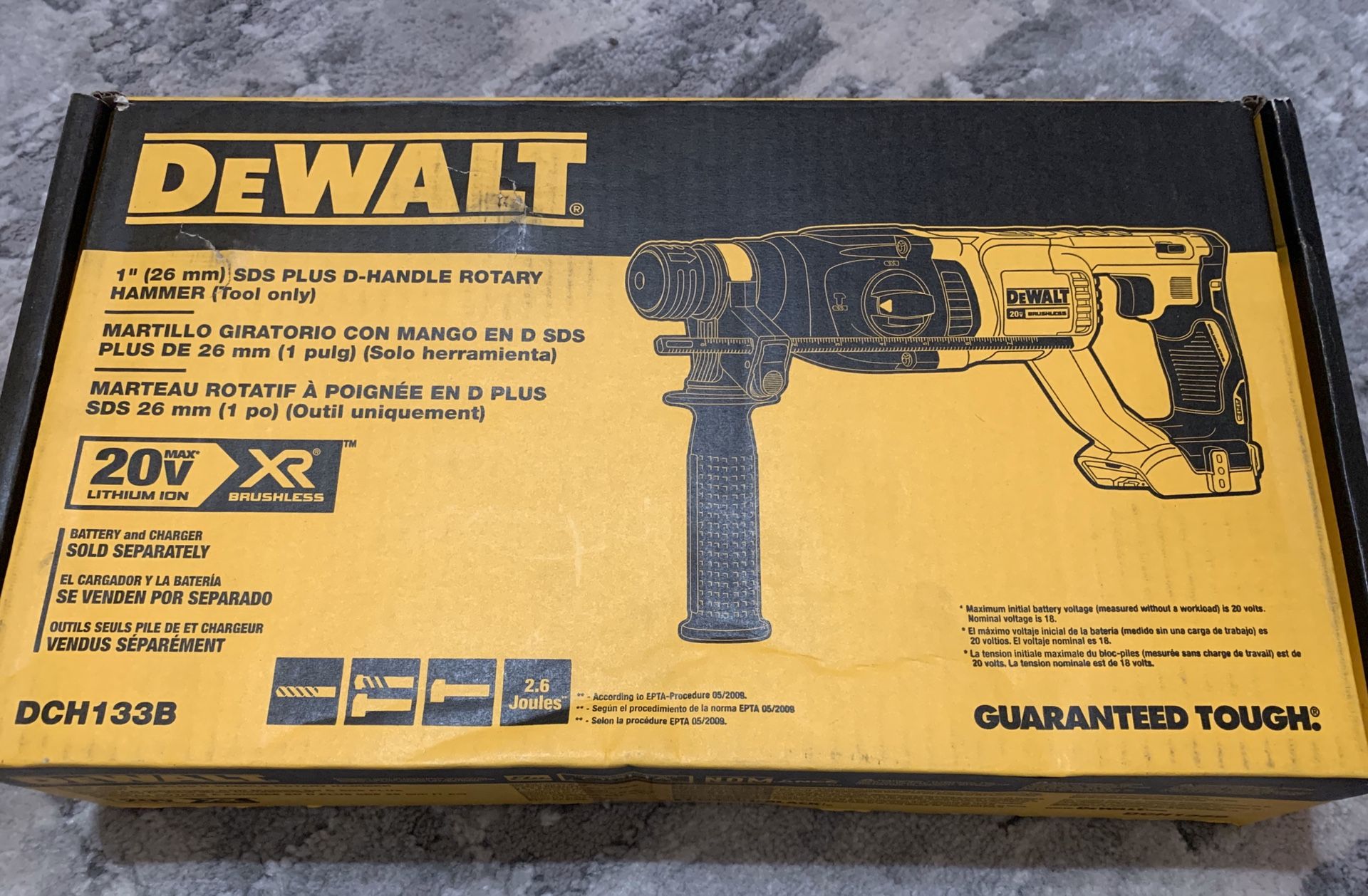 New in box Dewalt 20v rotary hammer drill DCH133B