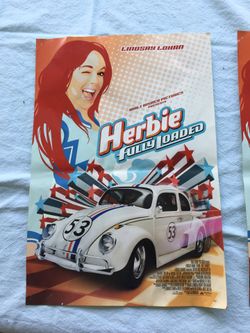 2005 Herbie love bug poster w/Lindsay Lohan