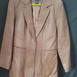 Denim & Co. Leather Blazer Jacket 