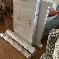 Living Spaces white bunk bed 