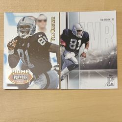 Tim Brown Raiders Lot – 1995 Playoff Prime & 2005 Topps D&P Cards