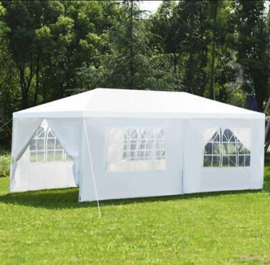 10 X 20 White Party Tent Gazebo Canopy With Sides carpa