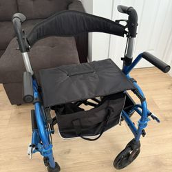 Rollator Walker Wheelchair Combo