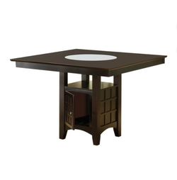 8 Seater round dining table with lazy susan wine rack