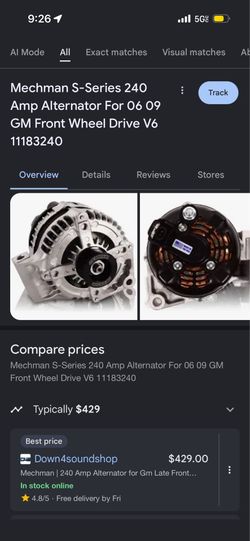 High output alternator gm v6