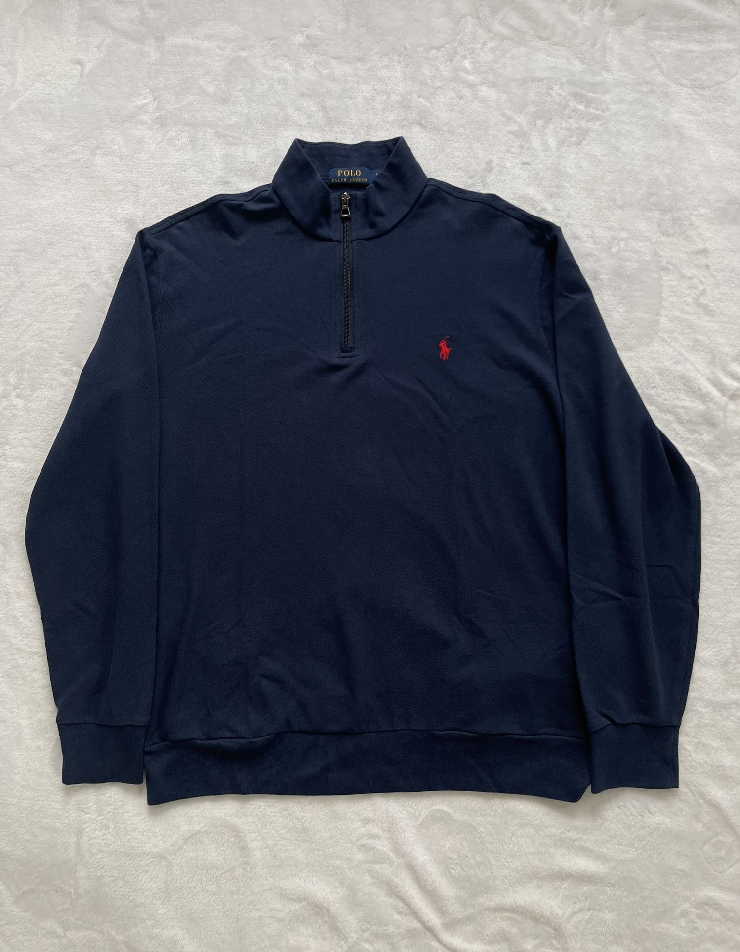 Polo Ralph Lauren Half Zip Sweatshirt Navy Size L