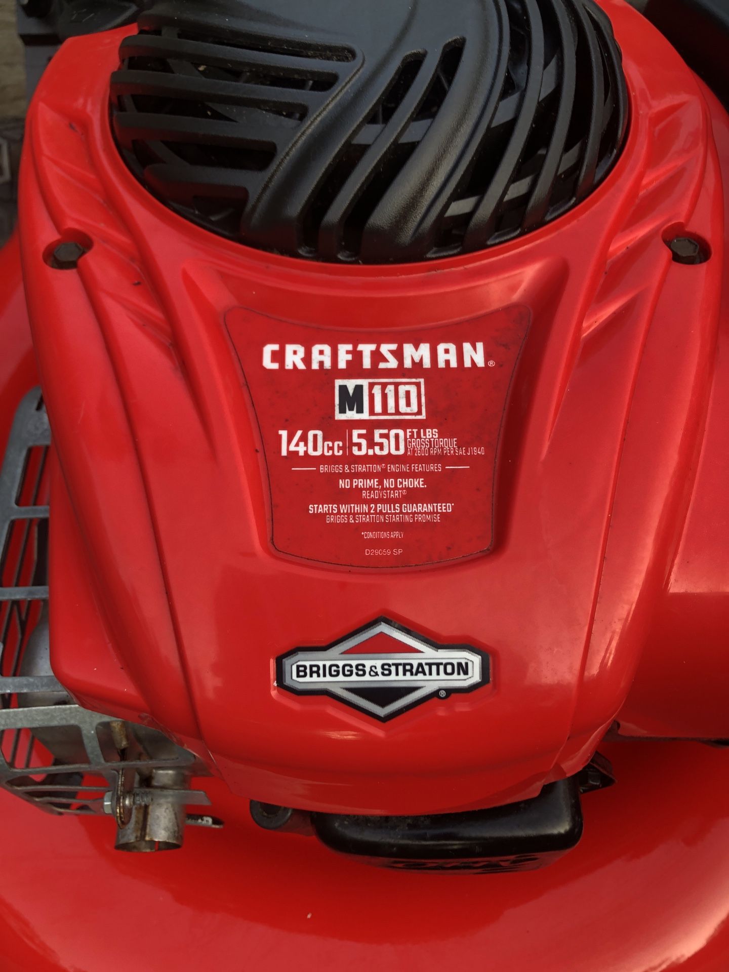 CRAFTSMAN M110 140cc 21in Push Gas Lawn Mower with Briggs and