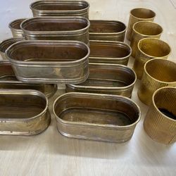 Tin Vintage Centerpiece Containers