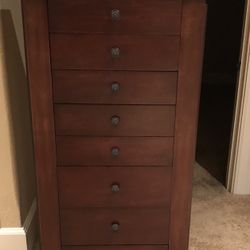 8 Drawer locking Jewelry armoire