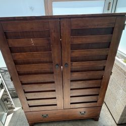 Solid Wood TV / Media Cabinet – $90 (Near Beverly Center)