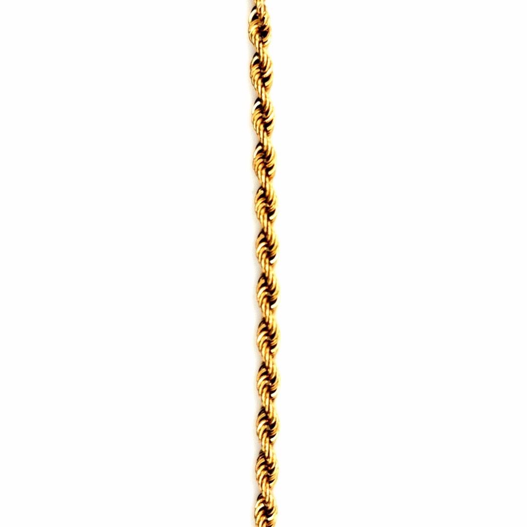 14K Solid Gold Rope Bracelet 7” 3.5mm – Clean Everyday 🔥