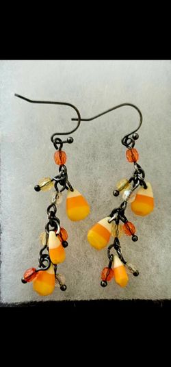 Candy Corn Earrings 