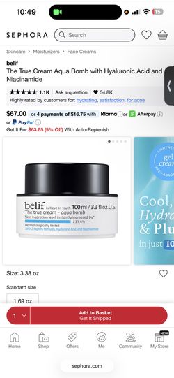 Belif The True Cream - Aqua Bomb