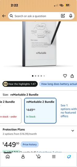 reMarkable 2 Bundle E-Ink Tablet