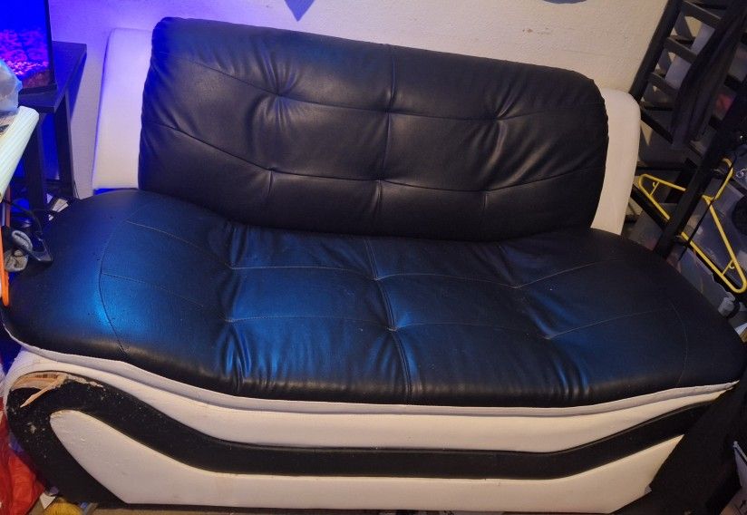Faux Leather Loveseat & Sofa Set